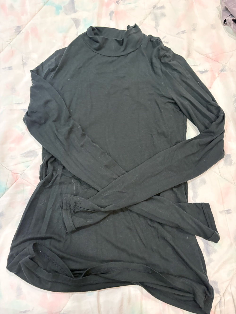Black Long Sleeve Knit Top